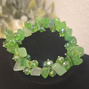 Green Beaded Bracelet